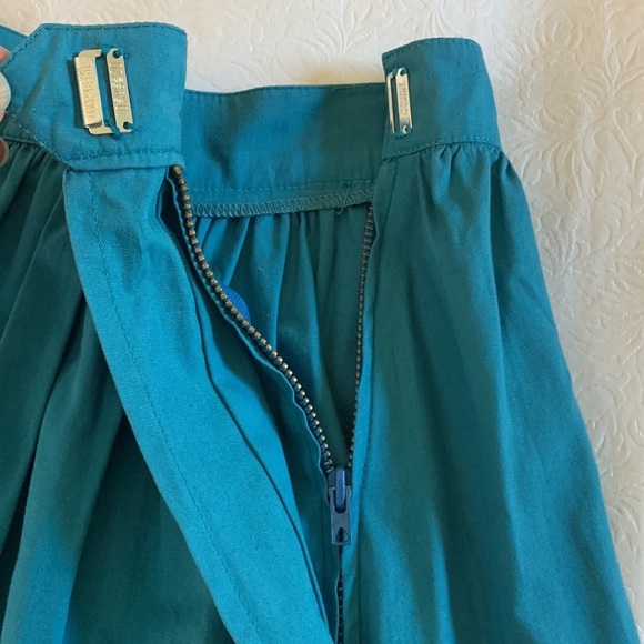 Vintage Saint Laurent Rive Gauche Blue Cotton Skirt IT40 - Picture 5 of 6